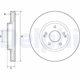 Set discuri frana Ssangyong Actyon Ii, Actyon Sports 1 (Qj), Actyon Sports Ii, Korando (C300), Korando (Ck), Korando Van, punte fata, 298x26, ventila, Delphi