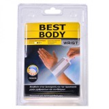 Banda elastica de protectie a incheieturii, gri/alb, unisex, din nailon