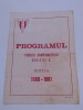 Programul Turului div.&quot;A&quot; - FCM Galati (editia 1980-1981)