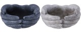 Cumpara ieftin Set 2 ghivece flori ciment gri Hands 20,5 x 20,5 x 10,5 cm