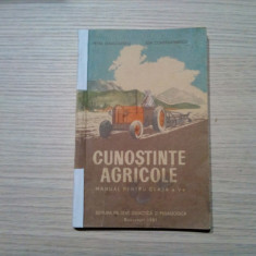 CUNOSTINTE AGRICOLE - Clasa a V --a - Petre Stanculescu - 1961, 183 p.