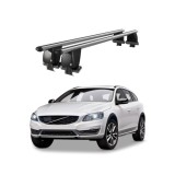 Bare transversale portbagaj auto aluminiu compatibile plafon neted Volvo V60 Cross Country 2011-2018 argintii sau negre Cod: CB200101 Kit-104