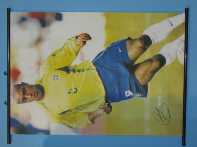 Poster fotbal(dimensiune mare/panza) - jucatorul Roberto CARLOS (Brazilia) foto