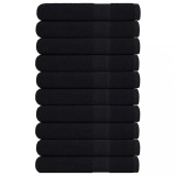 vidaXL Prosoape 10 buc Negru 100x200 cm 360 g/m&sup2; 100% bumbac