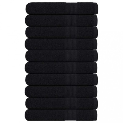 vidaXL Prosoape 10 buc Negru 100x200 cm 360 g/m&amp;sup2; 100% bumbac 136964 foto