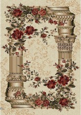 Covor Clasic Lotos Model Floral 532 - 80x150, Crem, Bej foto