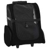 VidaXL Cărucior pentru animale de companie, design 3 &icirc;n 1, negru, 48x32x57 cm, material Oxford