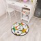 Covor Rotund Camera Copii Model UEFA 11109-190, Marime 67 x 67 cm, Multicolor, Inaltime Fir 9 mm, Antialergic, Polipropilena, Gradinita, Cresa, Loc de