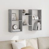 VidaXL Raft de perete, gri beton, 96x18x60 cm, lemn prelucrat 853230