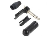 Mufă Jack 6,3mm Stereo 90&deg;, Neutrik
