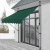 Copertina protectie solara Toronto verde inchis 400 x 120 x 200-300 cm [pro.tec] HausGarden Leisure