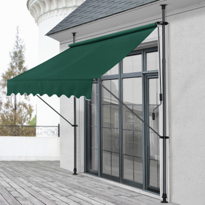 Copertina protectie solara Toronto verde inchis 400 x 120 x 200-300 cm [pro.tec] HausGarden Leisure foto