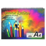 Bloc Desen A4, Creioane, 50 File, Model Multicolor, Legare Spirala