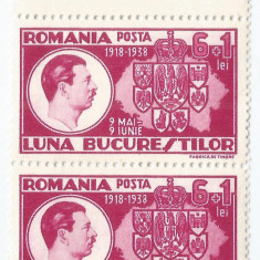 Romania, LP 125/1938, Luna Bucurestilor, pereche, MNH