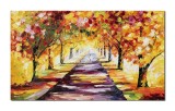 Cumpara ieftin Tablou 3D peisaj pictat manual, In armonie, 100x60cm ulei pe panza in cutit, gata de expus pe perete