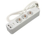 Prelungitor alimentare Goobay 3G1,5mm&sup2; 1,5m 5 prize 16A PVC alb 41264