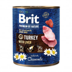 Brit premium by Nature Conservă de curcan &amp; ficat 800 g
