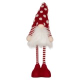 Cumpara ieftin Figurina Mos Craciun textil alb rosu cu led 8x12x56 cm