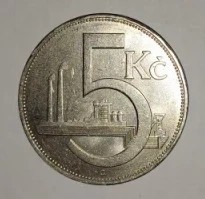 CY - 5 korun coroane 1938 Cehoslovacia / frumoasa foto