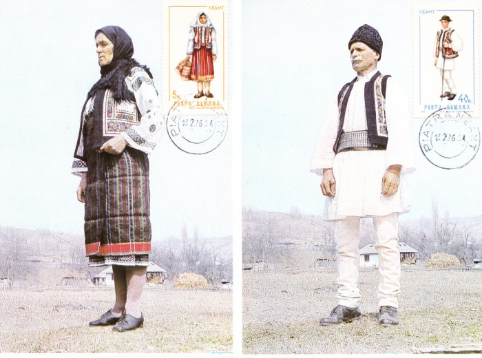 AMS - LOT MAXIMA COSTUM POPULAR FEMININ SI BARBATESC ZONA NEAMT 1976 NECIRCULATA