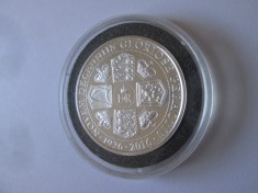 Gibraltar Half Crown 2016 UNC,moneda aniversară 90 de ani regina Elisabeta a II-a,placata ag.999