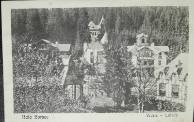 Carte postala, Baile Borsec, vedere generala, 1927 foto