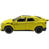 Macheta replica Lamborghini Urus galben deschide 4 usi, prtbagaj si capota, lumini si sunete bf2023