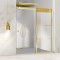 Paravan dus cu usa glisanta Glissando Gold, model Vintage auriu, sticla clara securizata, pentru nisa cu latime intre 122-140x205 cm