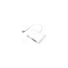 Cablu D-Sub 15pin HD soclu, USB C mufa, USB C Power Delivery, USB 3.0, lungime 140mm, {{Culoare izola&#355;ie}}, LOGILINK - UA0259