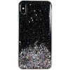 Husa TPU WZK Star Glitter Shining pentru Apple iPhone 11 Pro, Neagra