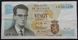 Cumpara ieftin Bancnota 20 FRANCI - BELGIA, anul 1964 * cod 107