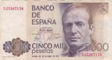 SPANIA 5000 PESETAS 1979 F