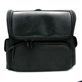Geanta pentru cosmetice neagra, compartimentata, textil, maner, Global Fashion