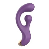 Vibrator rabbit INTOYOU Rolyx 360&deg; Rotating, design curbat, 10 funcții de vibrație, stimulator clitoris cu 10 funcții de rotație, mov
