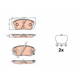 Placute frana Hyundai I40 1 (Vf), I40 1 Cw (Vf), I40 1 Estate Van (Vf), 1.6 CRDi, 1.6 GDI, 1.7 CRDI, 2.0 CVVT, 2.0 GDi, punte fata, cu indicator uzur, Trw