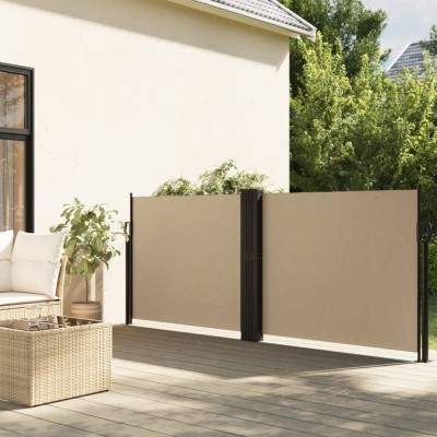 vidaXL Copertină laterală retractabilă, bej, 140x600 cm 4004615 foto