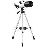 Outsunny Telescop Astronomic 70mm cu 2 Lentile Oculare și Adaptor pentru Smartphone, 80x80x135 cm, Alb și Negru | Aosom Romania