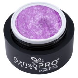 Gel Constructie Unghii Expert Line FrostedConfetti, SensoPRO Milano - Lilac 15ml