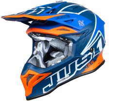 Casca moto/atv JUST1 J39 Thruster, culoare albastru/portocaliu, marime M Cod Produs: MX_NEW KASJUS1235