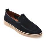 Mocasini GRYXX bleumarin, MU151, din piele intoarsa