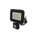 Proiector LED cu senzor 20W 1600lm IP44 4000K negru Well