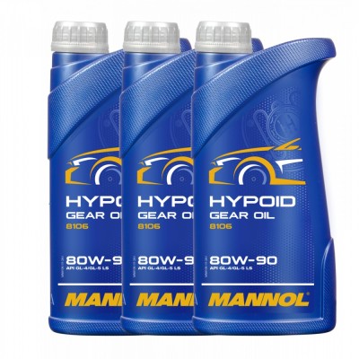 Pachet 3 litri Ulei Transmisie MANNOL Hypoid 80W90 GL-4 GL-5 LS Diferentiale Sarcini Extreme foto