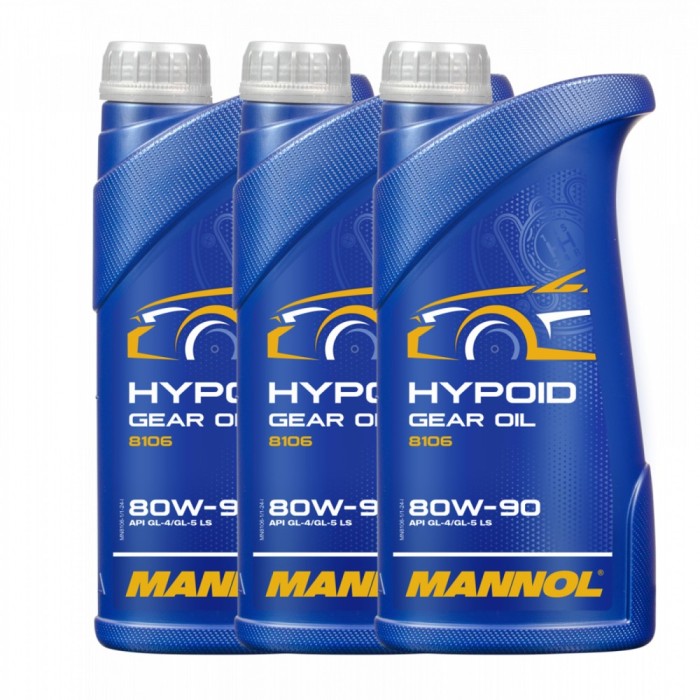 Pachet 3 litri Ulei Transmisie MANNOL Hypoid 80W90 GL-4 GL-5 LS Diferentiale Sarcini Extreme