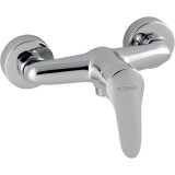 Baterie dus pentru perete Ferro Iris New, monocomanda, fara accesorii, Crom