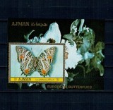 Ajman 1972 - Fluturi (VII), colita neuzata