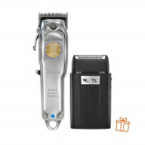 Cumpara ieftin Masina De Tuns Profesionala Wahl Senior Cordless Metal + Aparat De Ras Wahl Travel Shaver Super Close Cadou