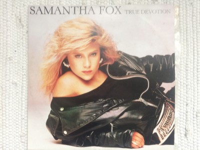 samantha fox true devotion 1987 disc vinyl 12&amp;quot; maxi single muzica pop disco jive records germany VG+ foto