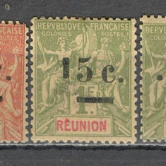 Reunion.1901 Alegoria coloniala-supr. 2 buc.+EROARE SR.153