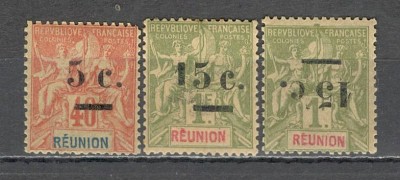 Reunion.1901 Alegoria coloniala-supr. 2 buc.+EROARE SR.153 foto