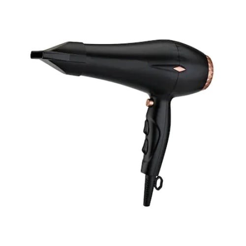 Uscator de par, putere 1800-2200W, cu accesorii incluse, agatatoare, 3 trepte de viteza, 3 trepte de temperatura, functie aer rece, negru